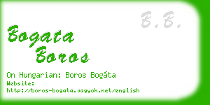 bogata boros business card
